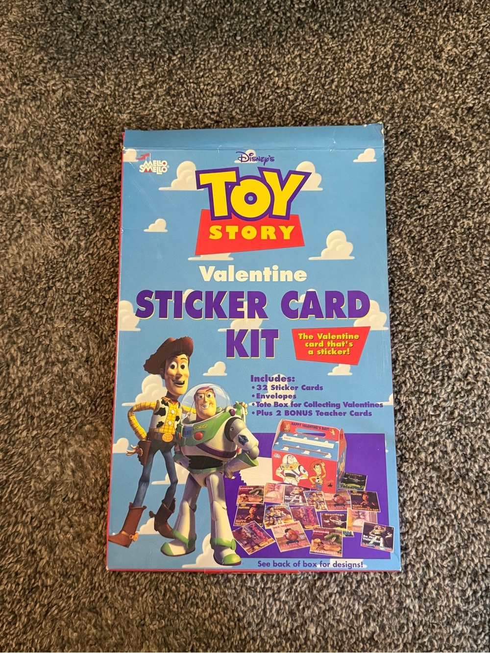 Vintage 1995 Disney Toy Story Valentine Sticker Card Kit by Mello Smello